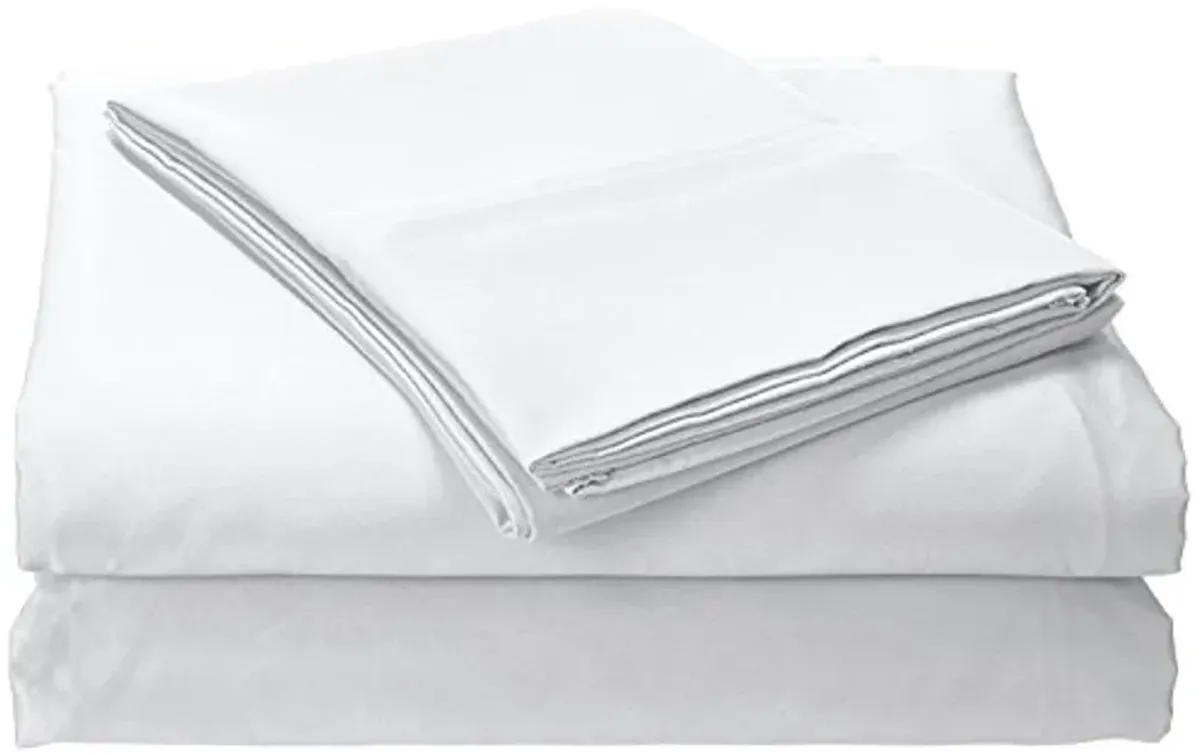 Tribeca Living MF110DPSSFUWH Solid Deep Pocket Sheet Set with Oversize Flat, Full, White