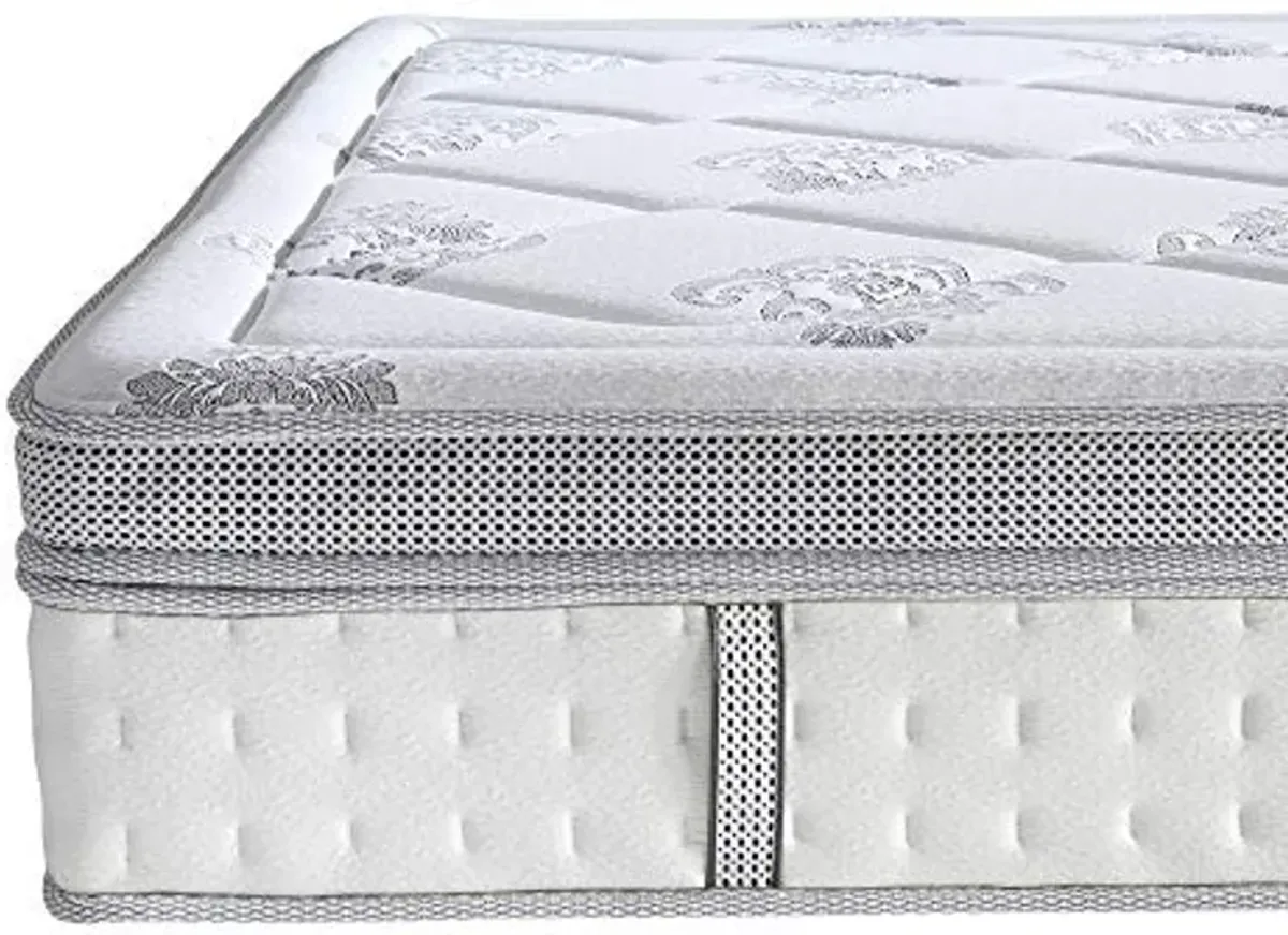 Classic Brands Gramercy Cool Gel Memory Foam and Innerspring Hybrid 14-Inch Euro Pillow Top Mattress, Mattress in a Box, Full