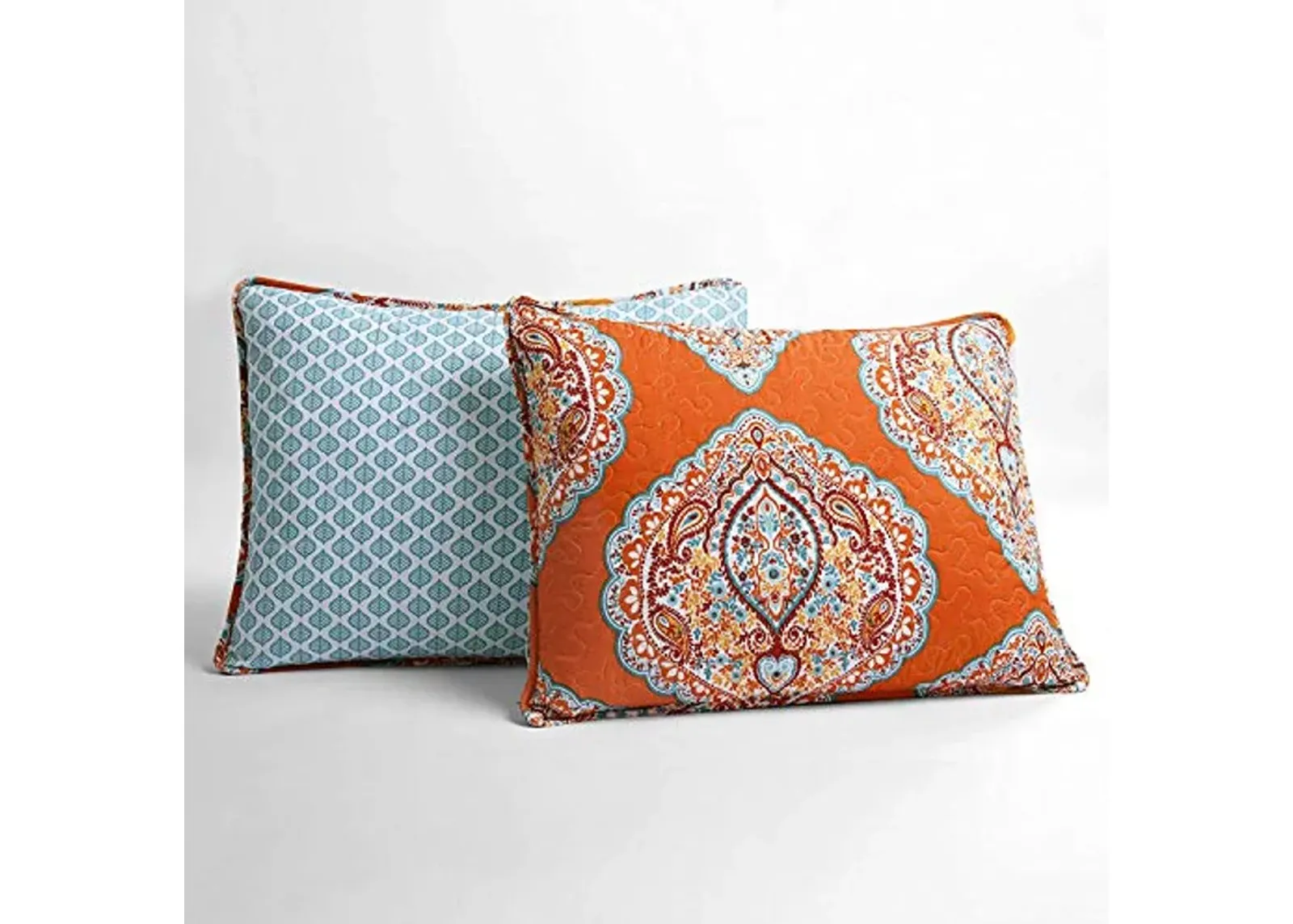 Lush Décor Lush Decor 5 Piece Harley Quilt Set, Full/Queen, Tangerine