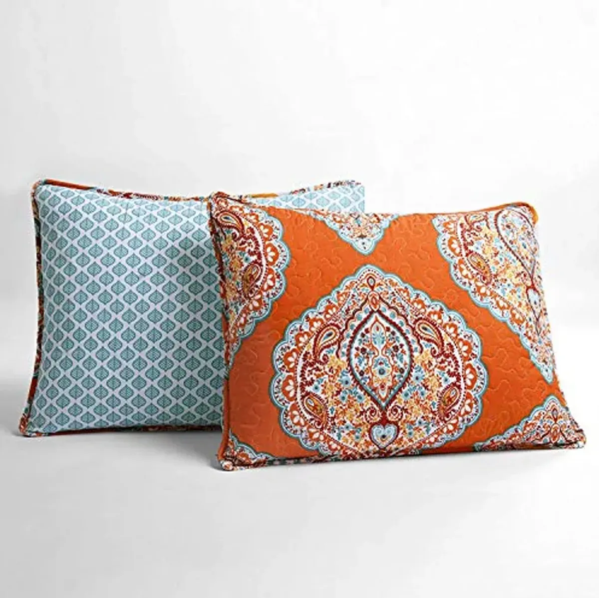 Lush Décor Lush Decor 5 Piece Harley Quilt Set, Full/Queen, Tangerine