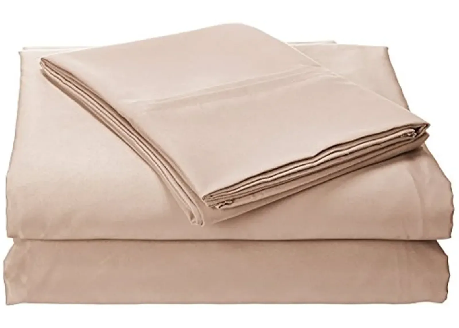 Tribeca Living Solid Deep Pocket Sheet Set, Twin, Cashmere