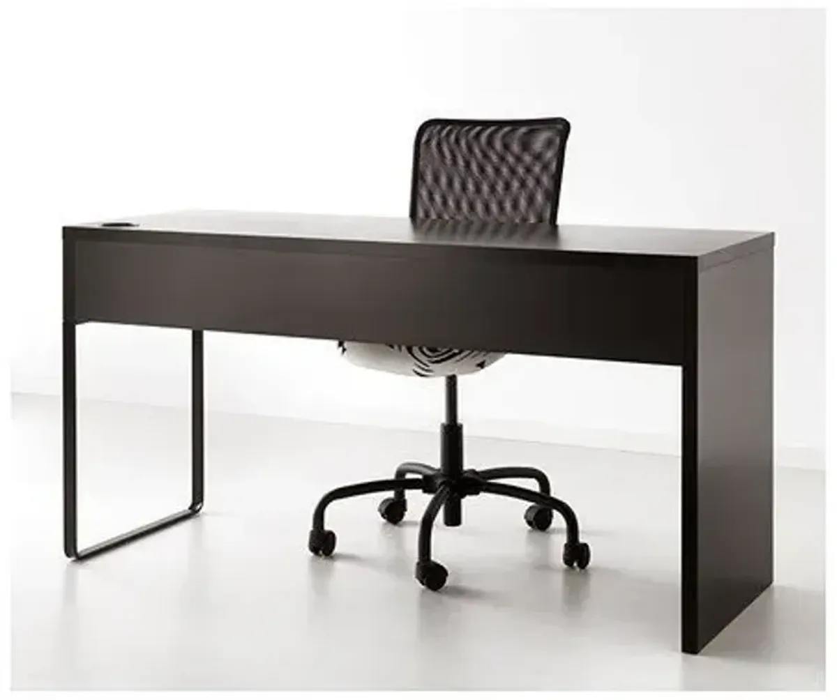 New Ikea Micke Computer Desk Workstation Black-brown (Black Brown)
