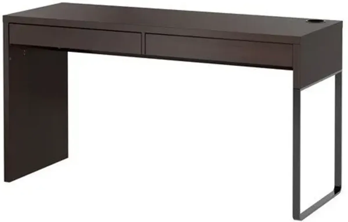New Ikea Micke Computer Desk Workstation Black-brown (Black Brown)