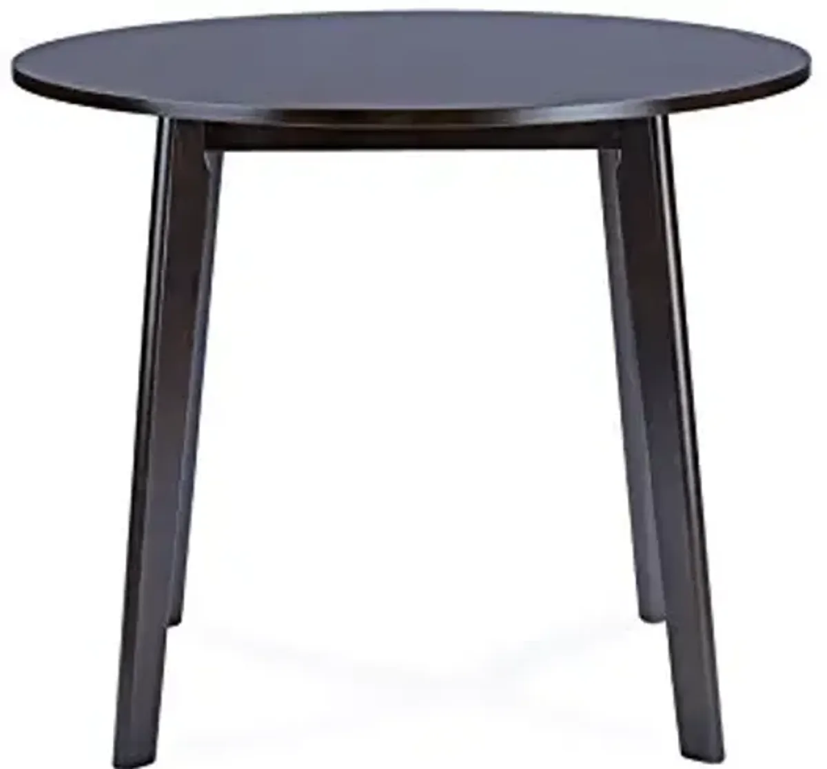 Baxton Studio Debbie Mid-Century Round Dining Table, Dark Brown