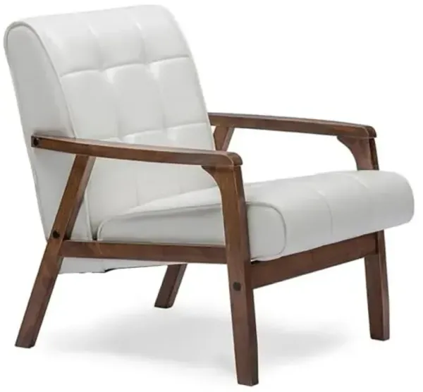 Baxton Studio Mid-Century Masterpieces Club Chair, White (Togo CC-109-545)
