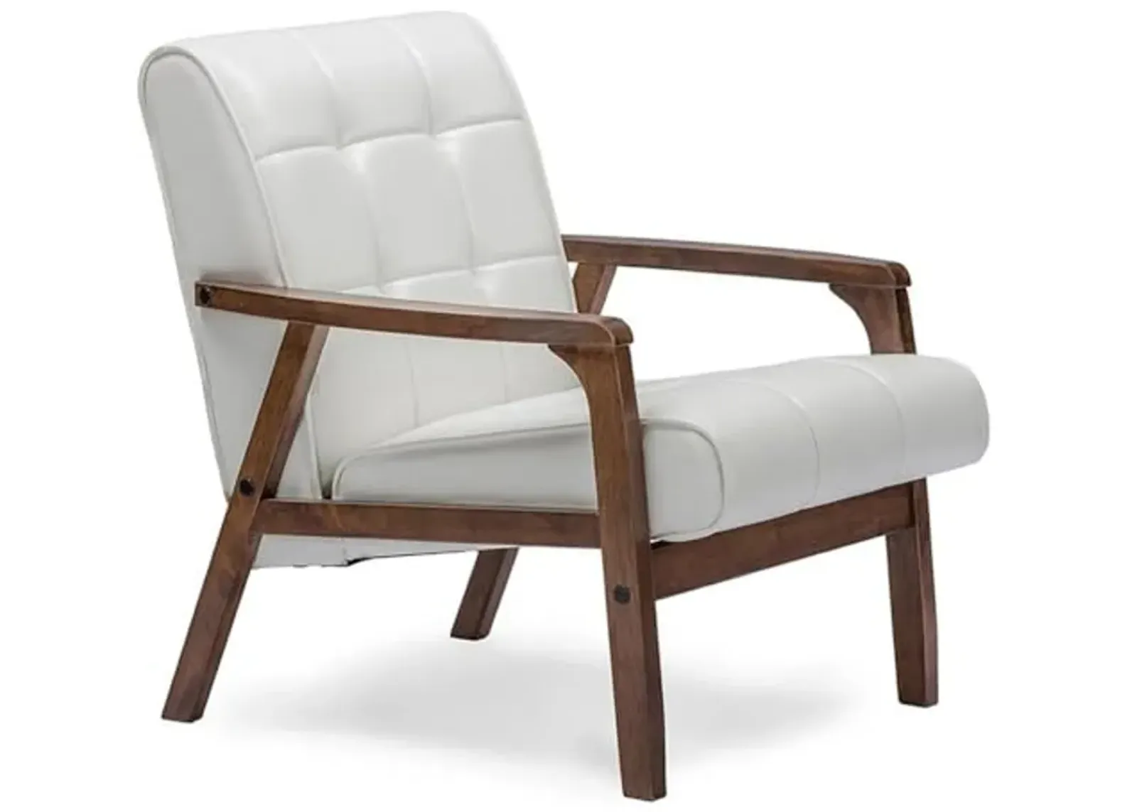 Baxton Studio Mid-Century Masterpieces Club Chair, White (Togo CC-109-545)