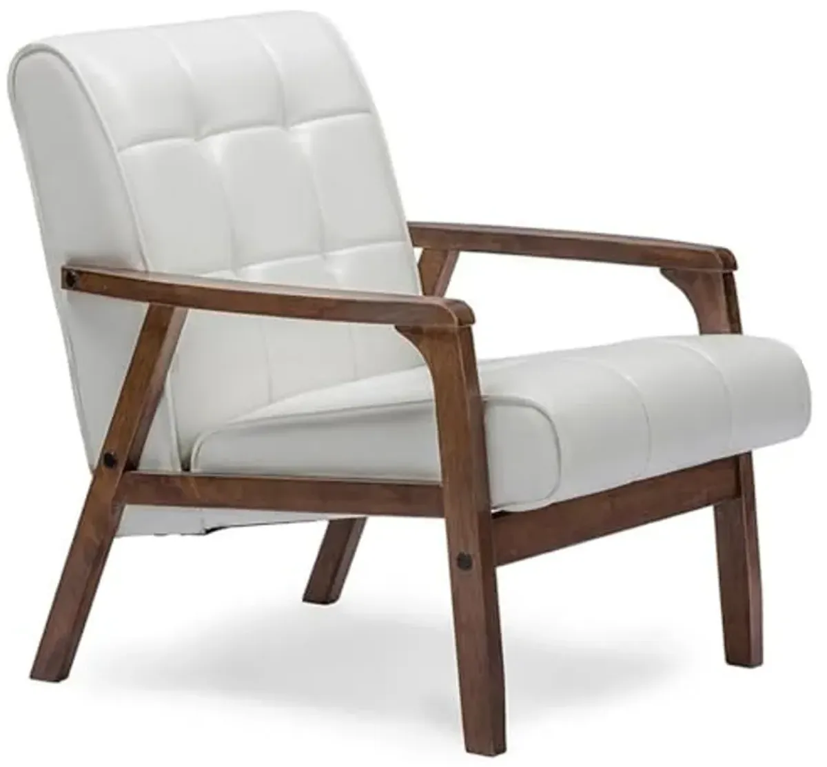 Baxton Studio Mid-Century Masterpieces Club Chair, White (Togo CC-109-545)