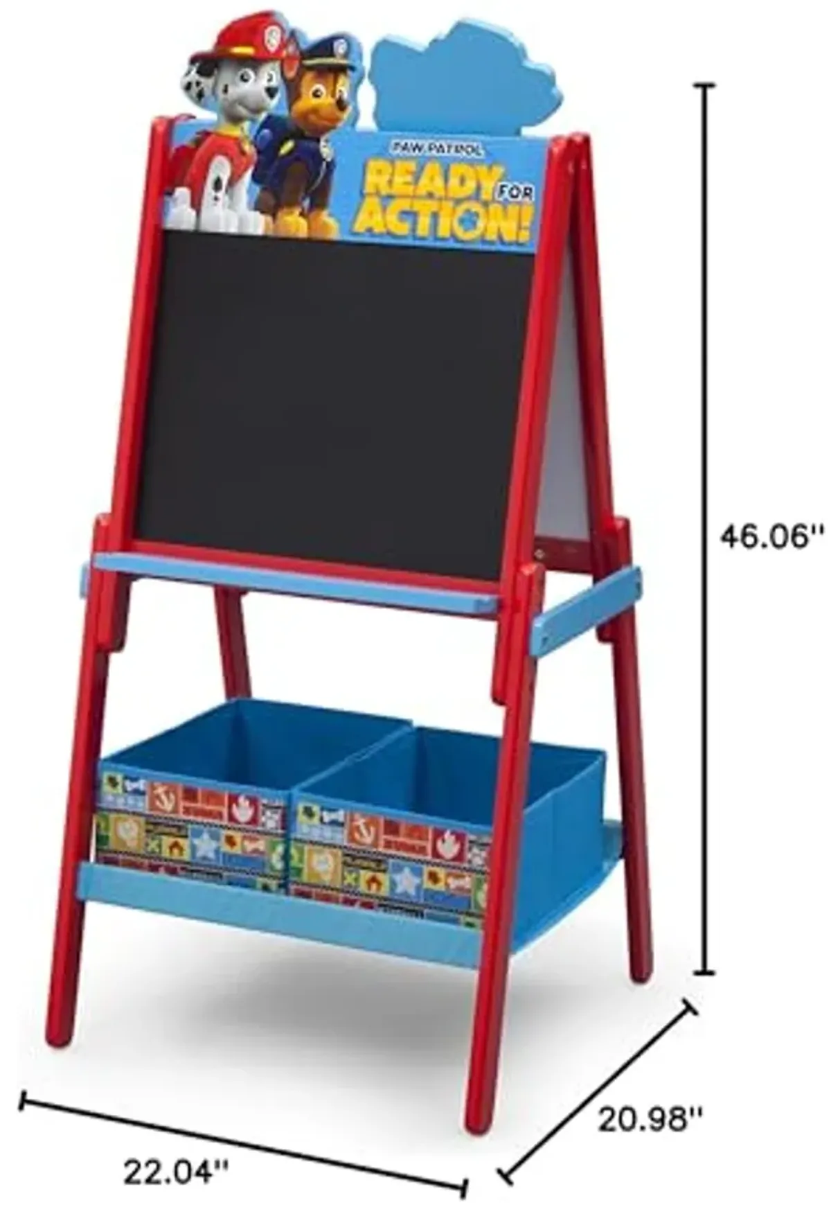 Delta Children Wooden Double-Sided Kids Easel with Storage -Ideal for Arts & Crafts, Homeschooling and More - Greenguard Gold Certified, Nick Jr. PAW Patrol