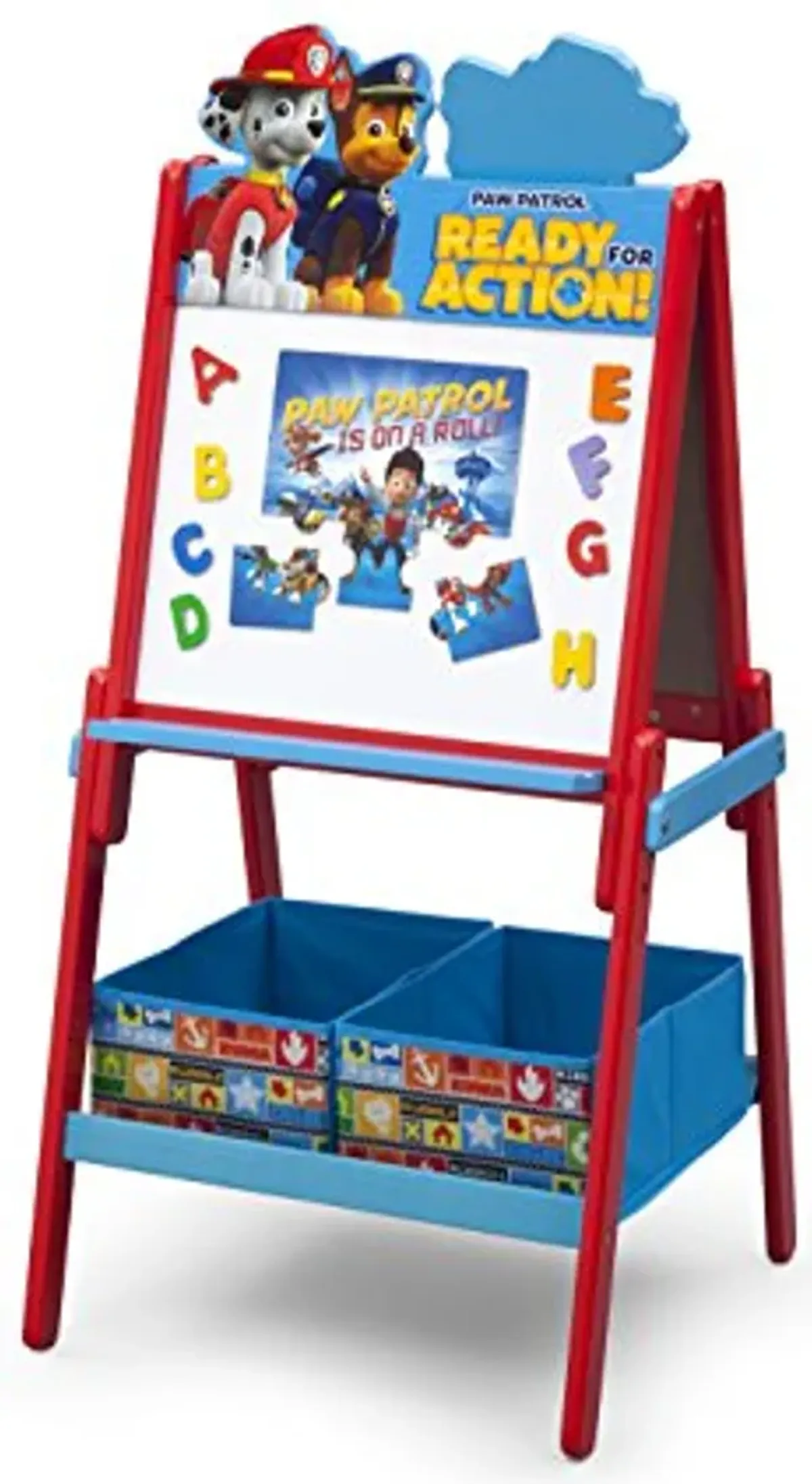 Delta Children Wooden Double-Sided Kids Easel with Storage -Ideal for Arts & Crafts, Homeschooling and More - Greenguard Gold Certified, Nick Jr. PAW Patrol