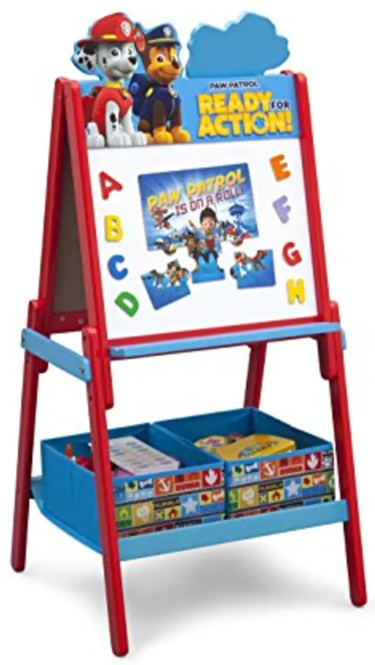 Delta Children Wooden Double-Sided Kids Easel with Storage -Ideal for Arts & Crafts, Homeschooling and More - Greenguard Gold Certified, Nick Jr. PAW Patrol