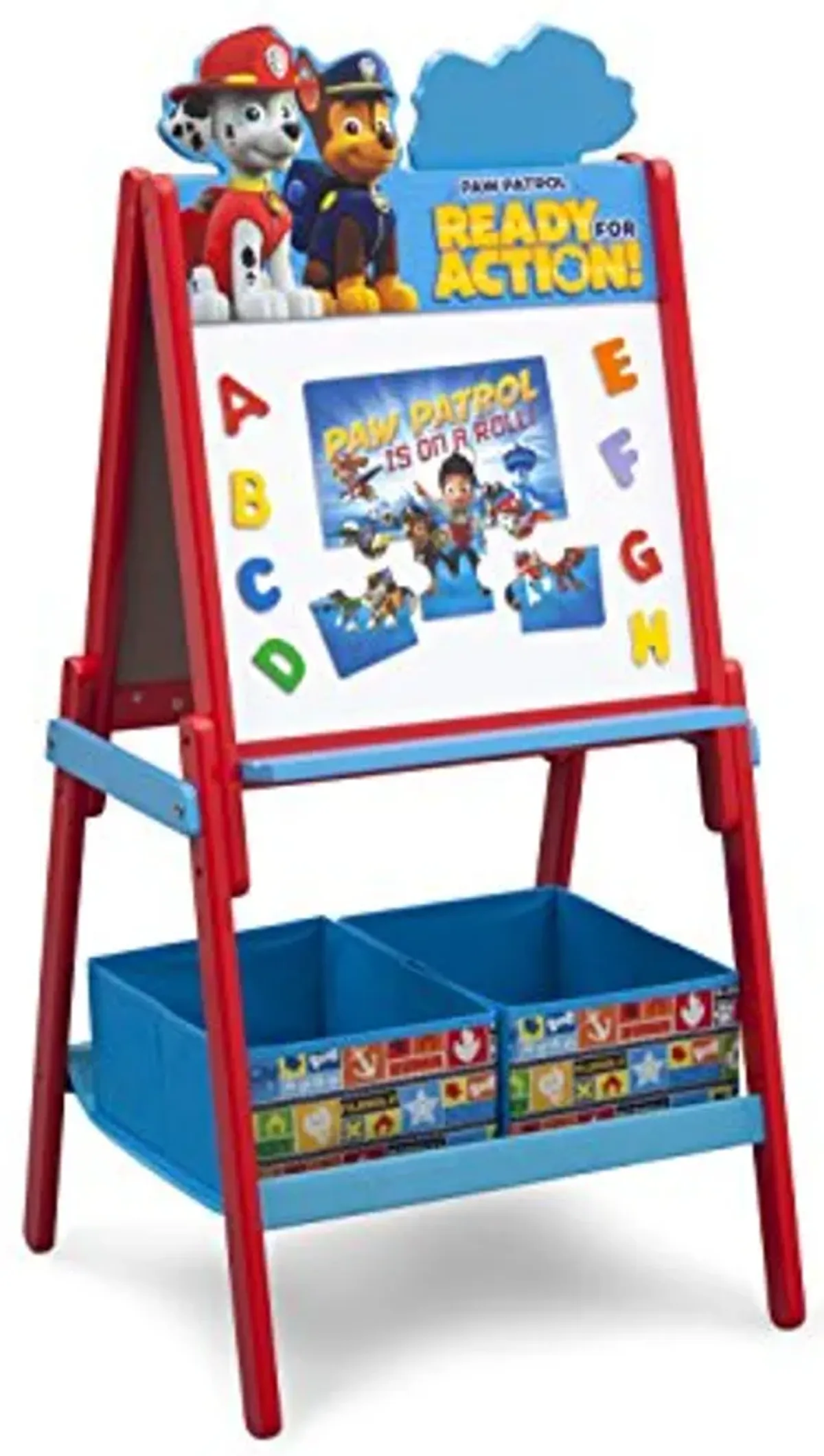 Delta Children Wooden Double-Sided Kids Easel with Storage -Ideal for Arts & Crafts, Homeschooling and More - Greenguard Gold Certified, Nick Jr. PAW Patrol