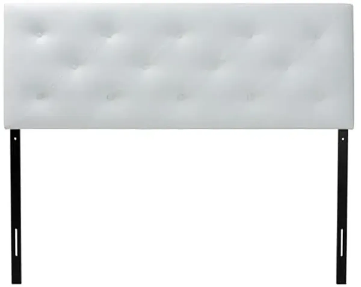 Baxton Studio Baltimore Modern and Contemporary King White Faux Leather Upholstered Headboard