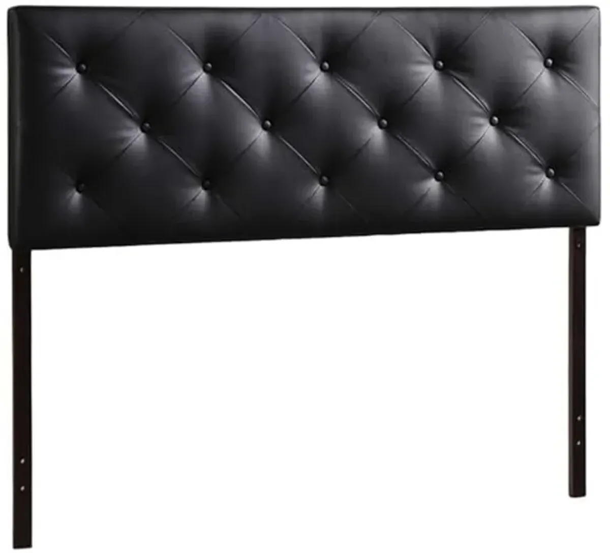 Baxton Studio Baltimore Modern and Contemporary King Black Faux Leather Upholstered Headboard