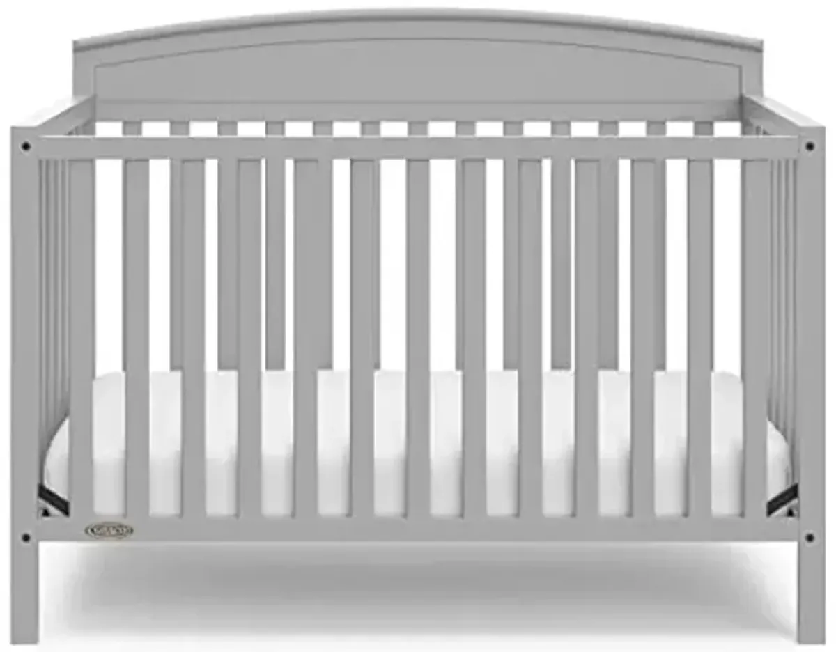 Graco Benton 5-in-1 Convertible Crib (Pebble Gray) – GREENGUARD Gold Certified, Converts from Baby Crib to Toddler Bed, Daybed and Full-Size Bed, Fits Standard Full-Size Crib Mattress