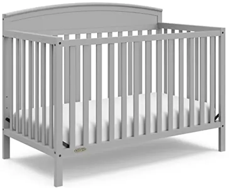 Graco Benton 5-in-1 Convertible Crib (Pebble Gray) – GREENGUARD Gold Certified, Converts from Baby Crib to Toddler Bed, Daybed and Full-Size Bed, Fits Standard Full-Size Crib Mattress