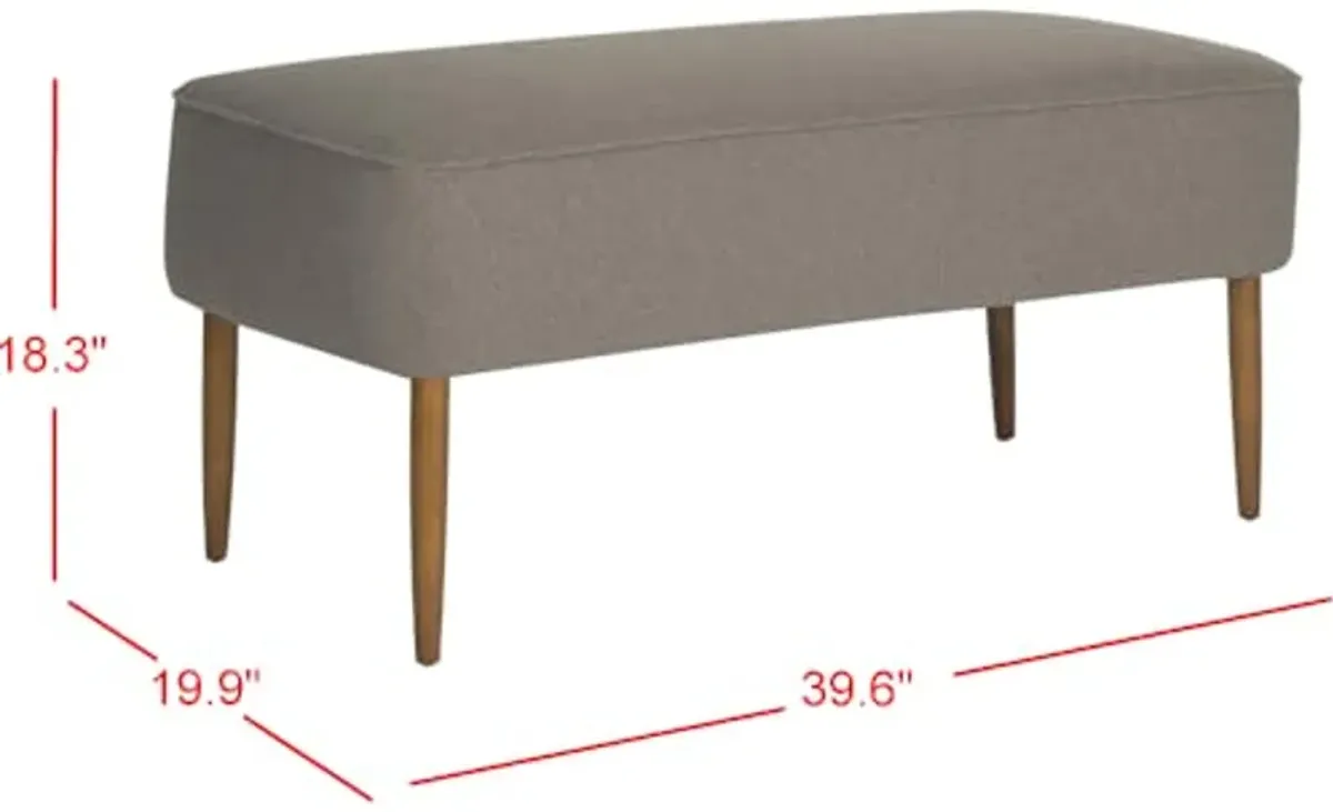 Safavieh Mercer Collection Levi Grey Mid-Century Bench