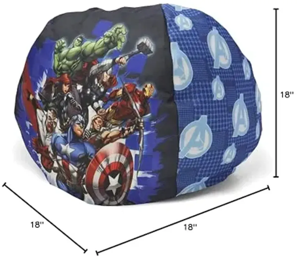 Marvel Avengers Toddler Nylon Bean Bag, 18-Inch