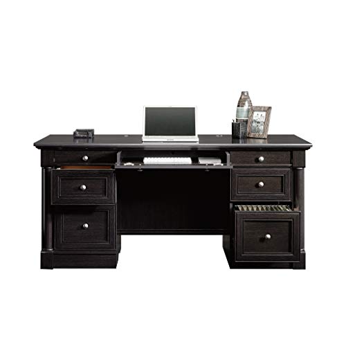 Sauder Palladia Executive Desk, Wind Oak finish