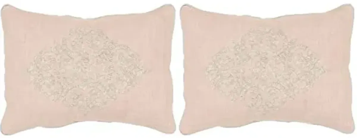 SAFAVIEH Pillow Collection Regina Sterling Throw Pillows, 12" x 20"