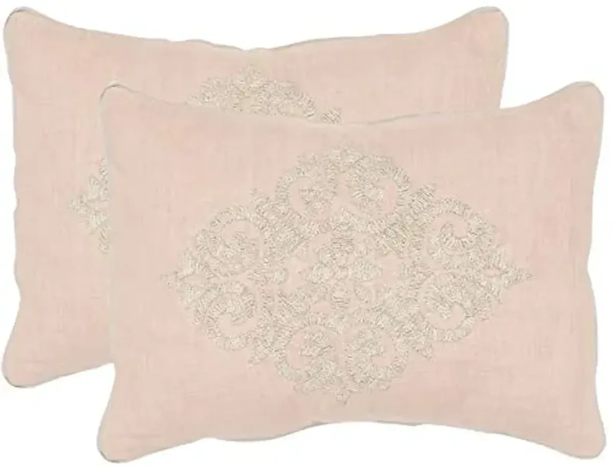 SAFAVIEH Pillow Collection Regina Sterling Throw Pillows, 12" x 20"