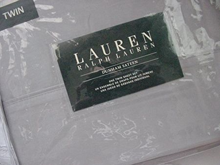 Lauren Ralph Lauren Dunham Dove Gray 3pc Sheet Set Twin