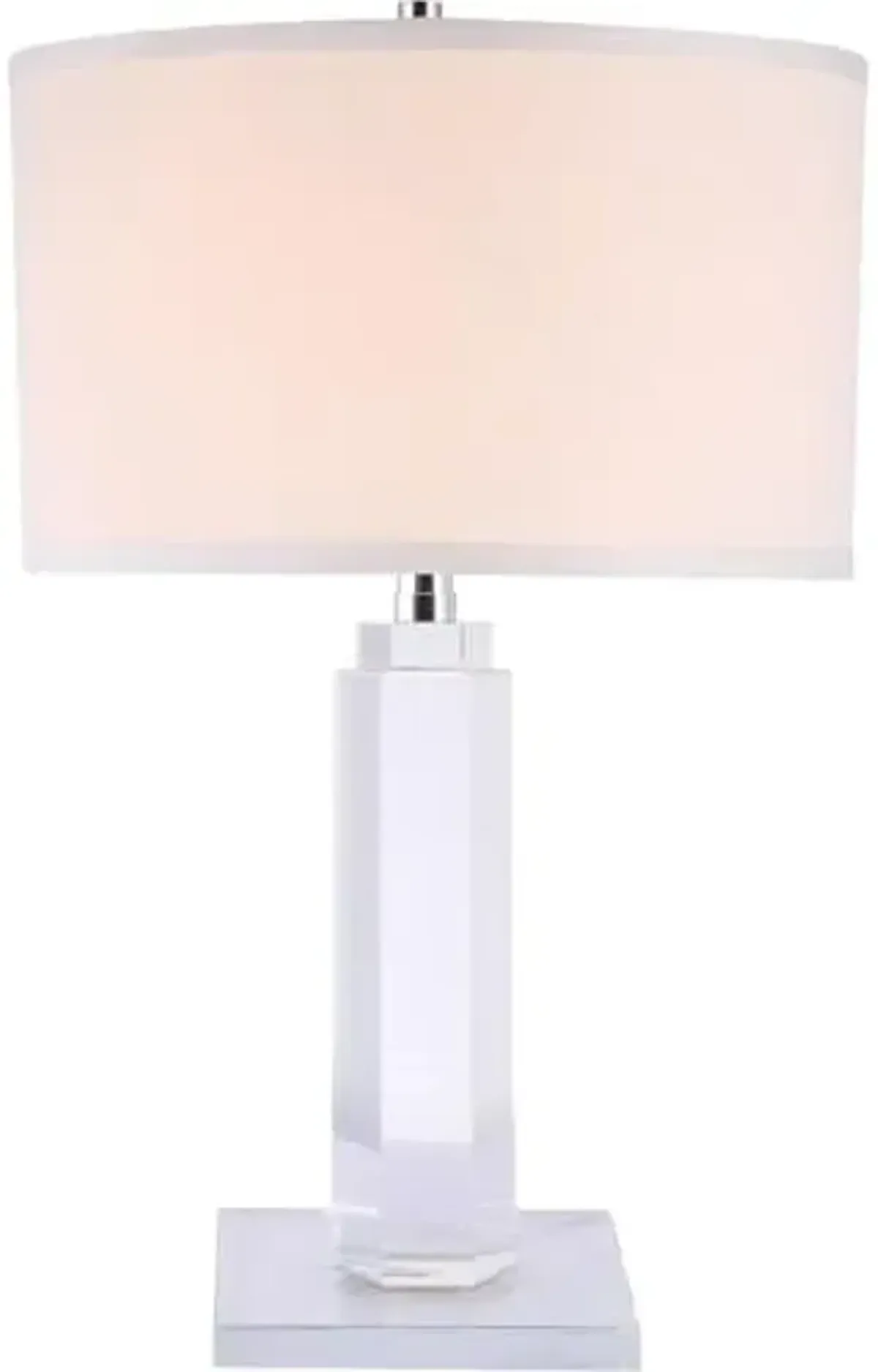 Elegant Lighting TL1015 Regina Collection 1-Light Table Lamp, 14" Depth x 36" Height, Chrome Finish, Crystal