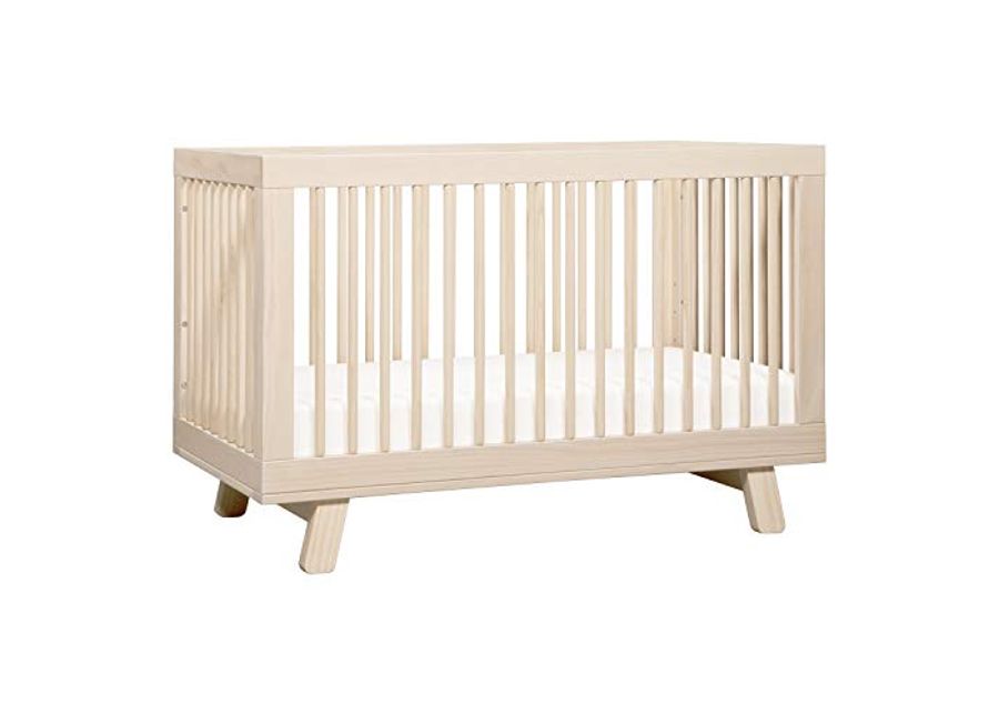 Babyletto Hudson 3-in-1 Convertible Crib with Toddler Bed Conversion Kit in Washed Natural, Greenguard Gold Certified