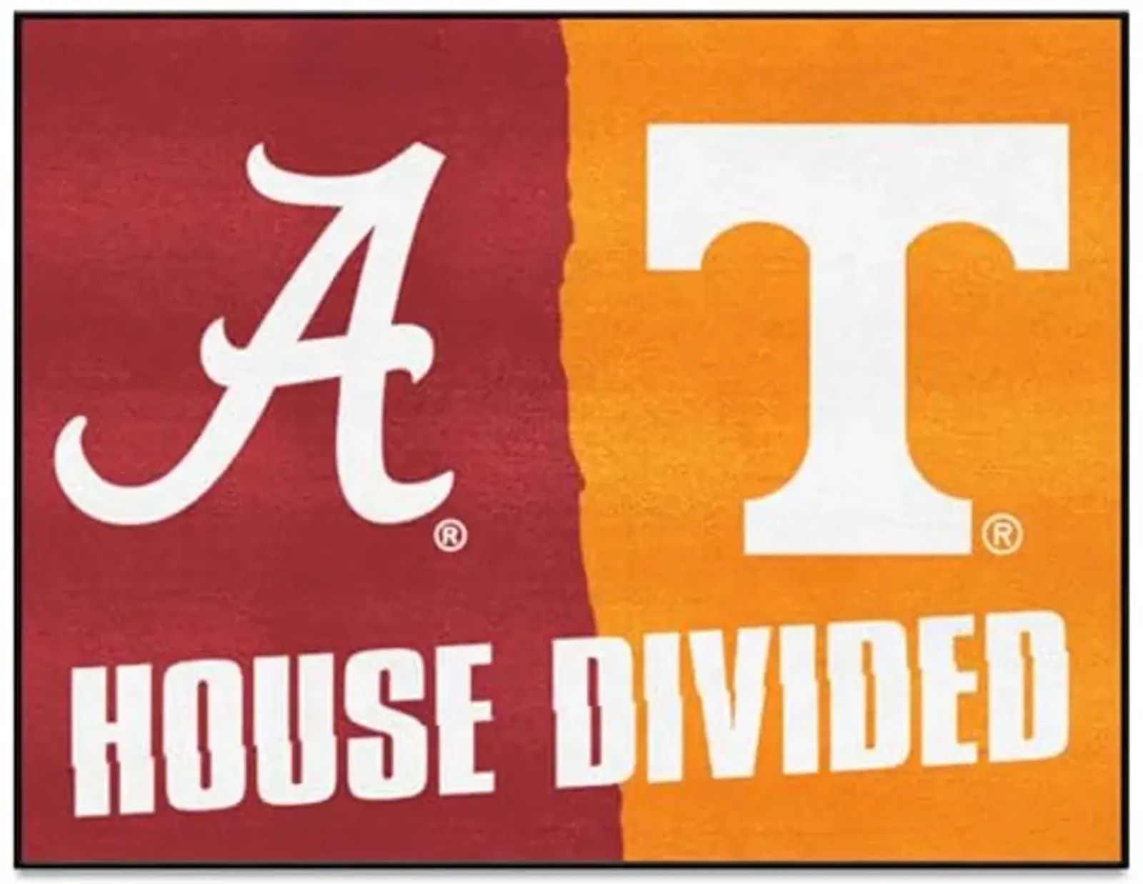 FANMATS 18673 Alabama / Tennessee House Divided Rug - 34 in. x 42.5 in.