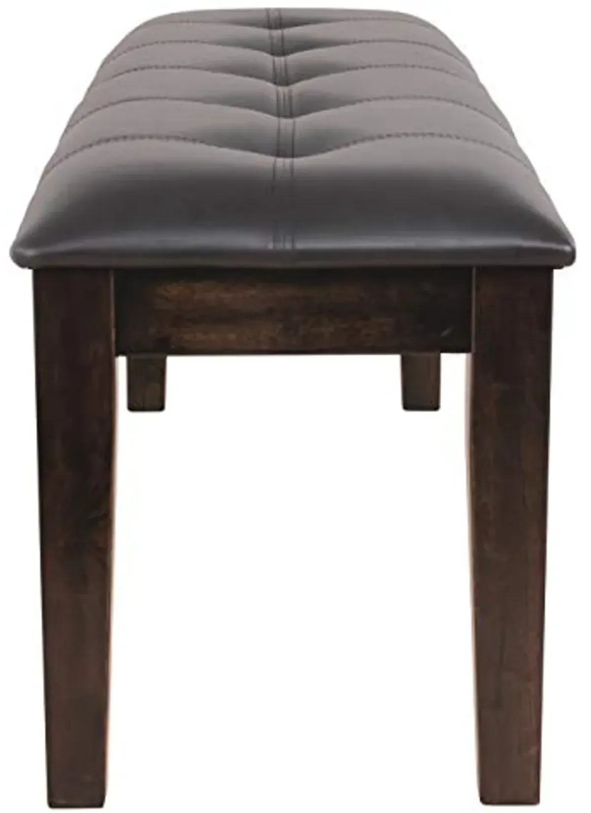 Signature Design by Ashley Haddigan Traditional Upholstered Dining Room Bench, Dark Brown