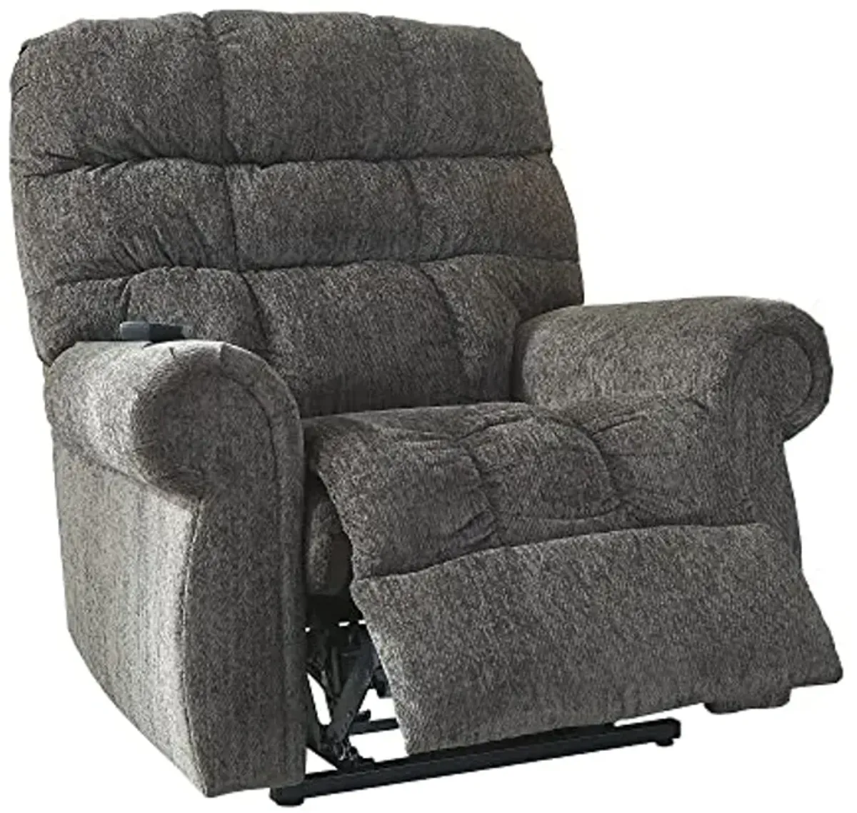 Signature Design by Ashley Ernestine Power Lift Adjustable Recliner for Elderly, Gray