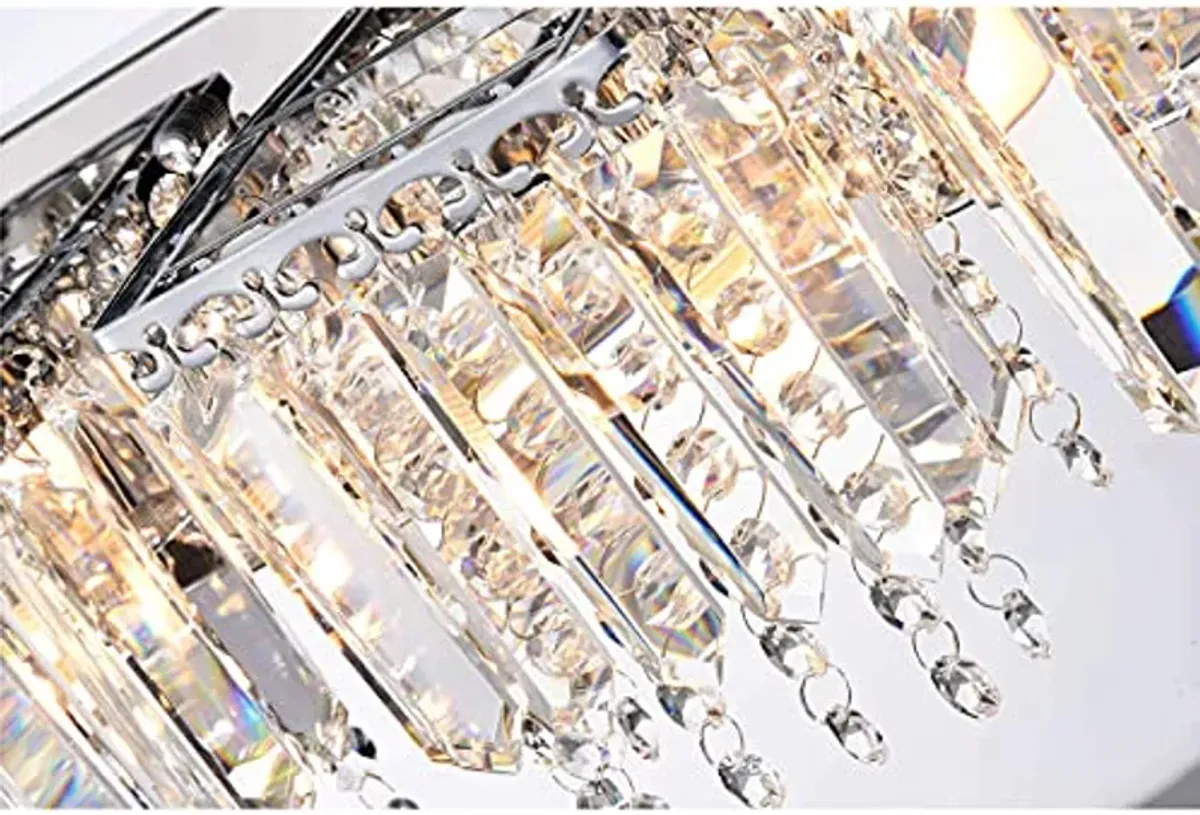 Jojospring Evelyn 4-Light Chrome Finish Crystal Strand Wall Sconce