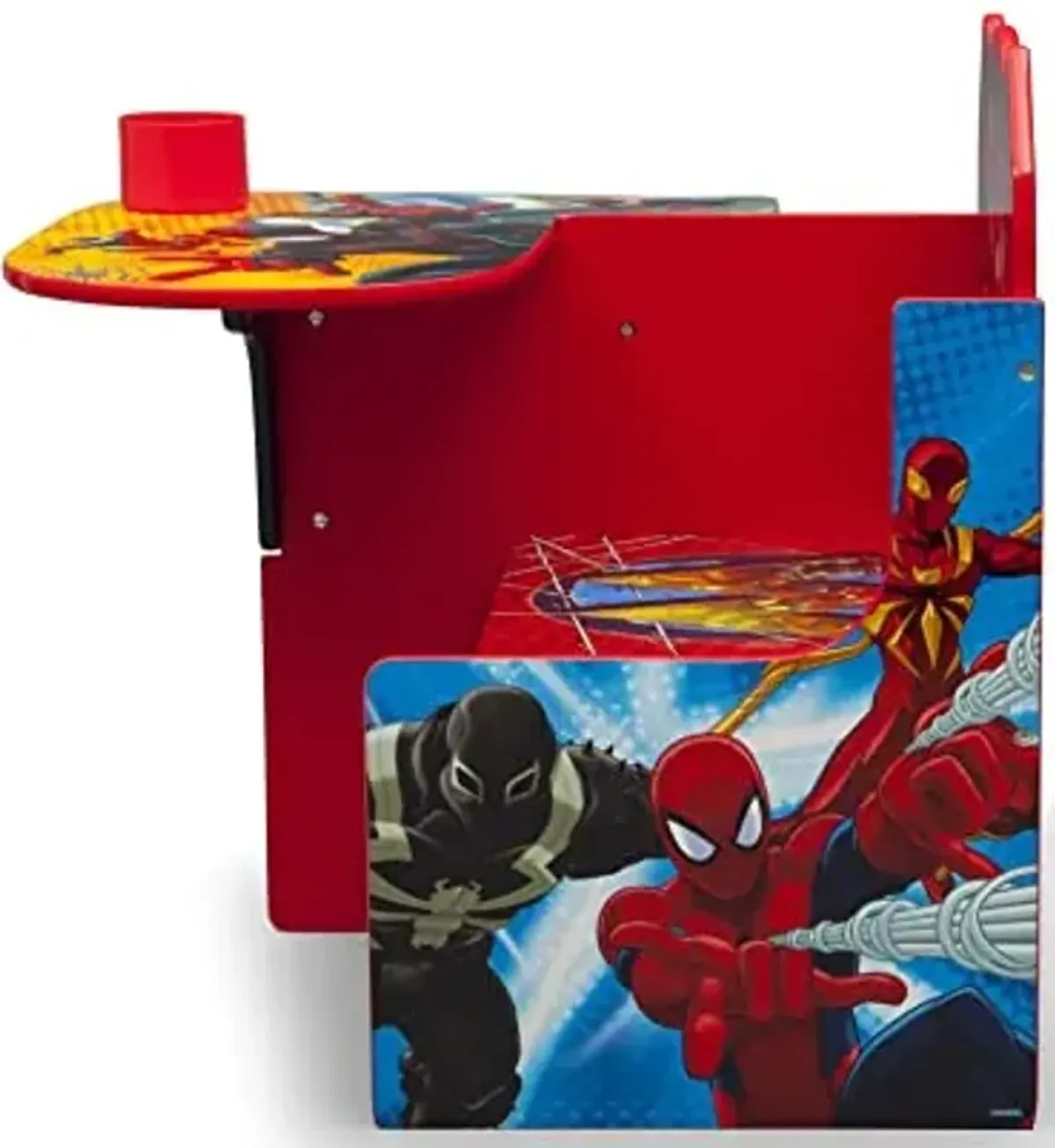Delta Children Chair Desk With Storage Bin - Greenguard Gold Certified, Spider-Man, Arm Rest, Cushion Availability, Engineered Wood