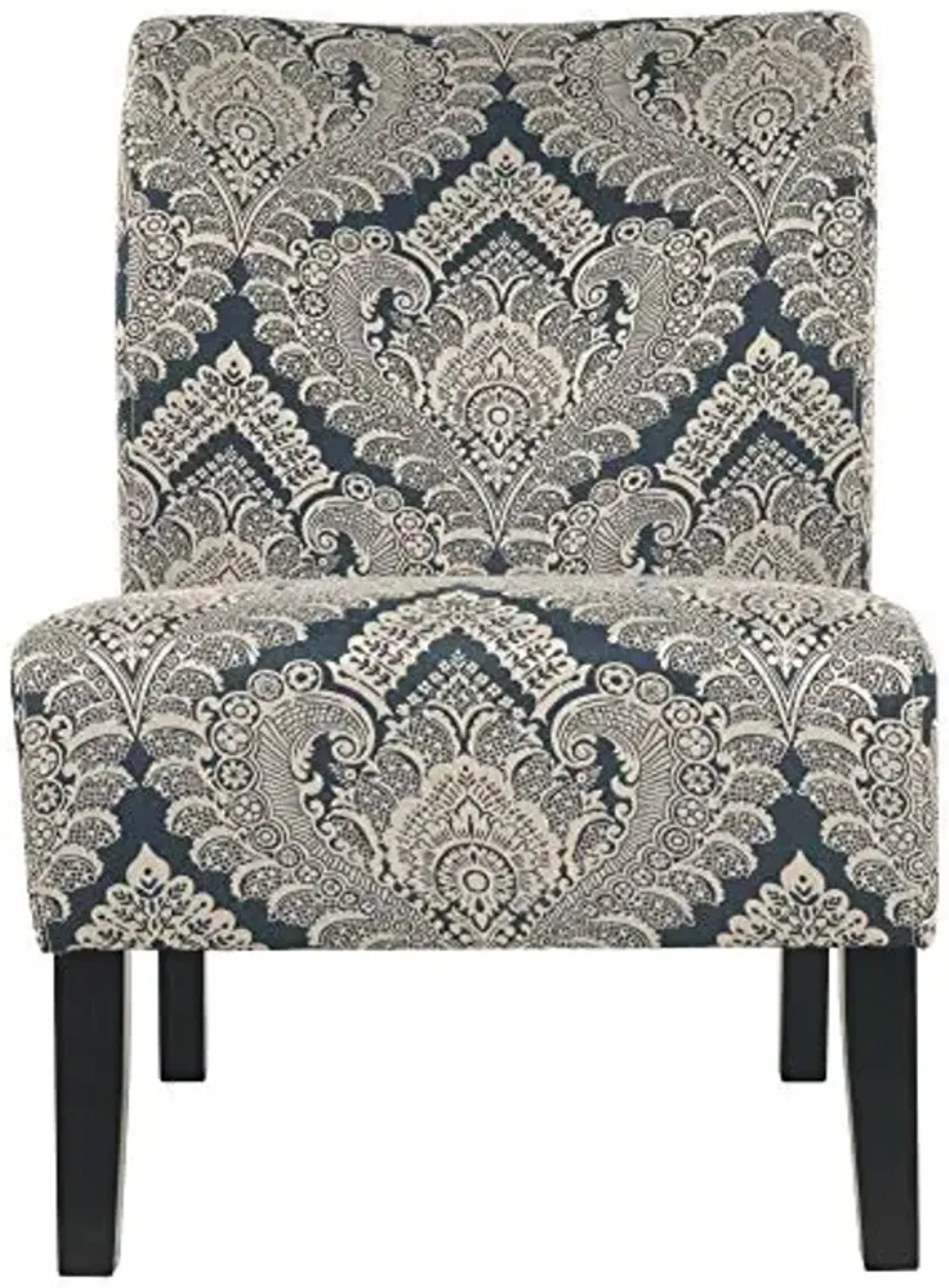 Signature Design by Ashley Honnally Modern Medallion Pattern Accent Chair, Blue & Ivory