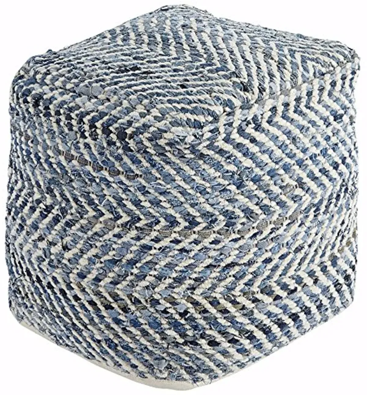 Signature Design by Ashley A1000445 Pouf, Blue & White