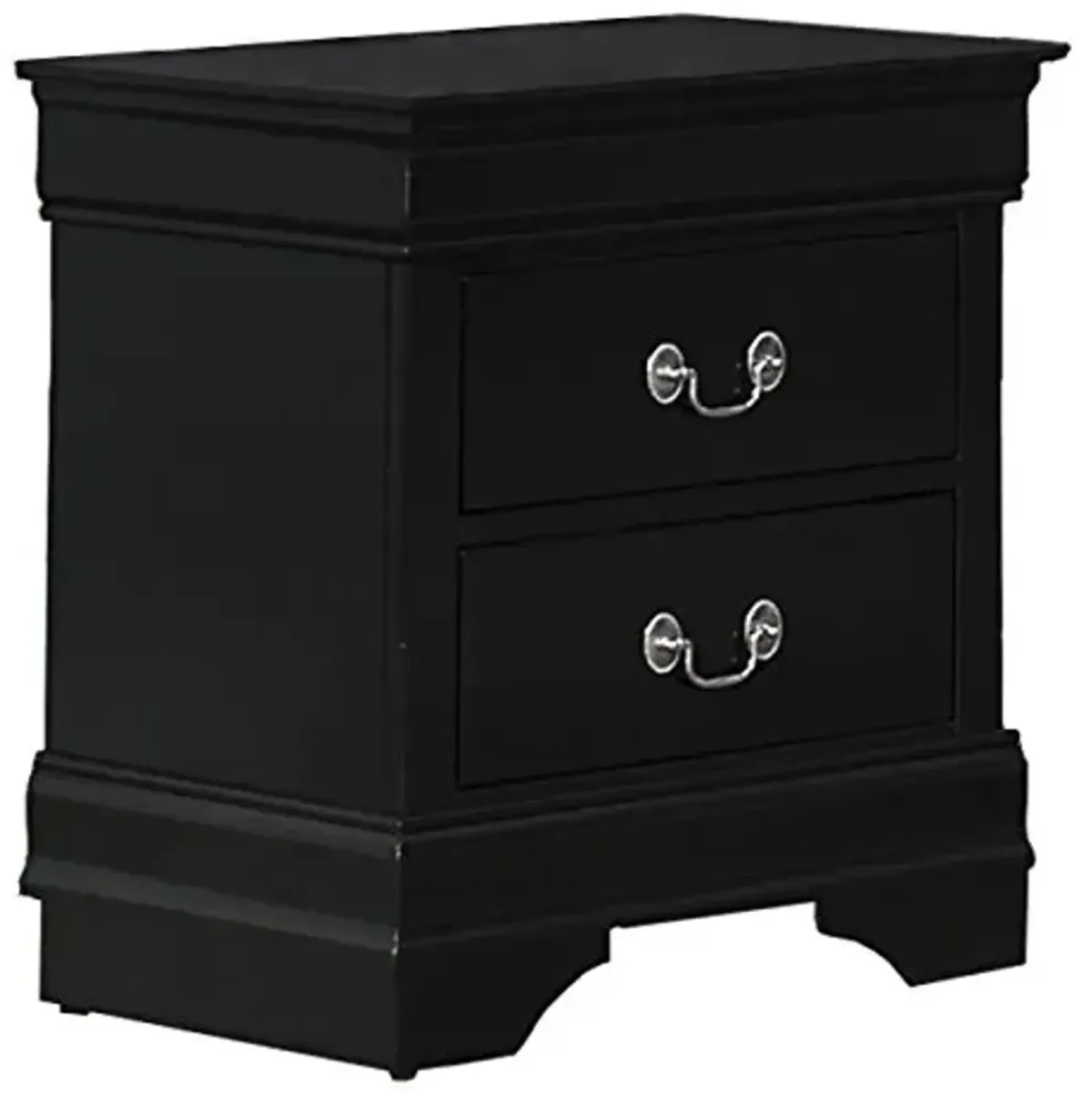 Homelegance 2147BK-4 Mayville 2-Drawer Nightstand, One Size, Black