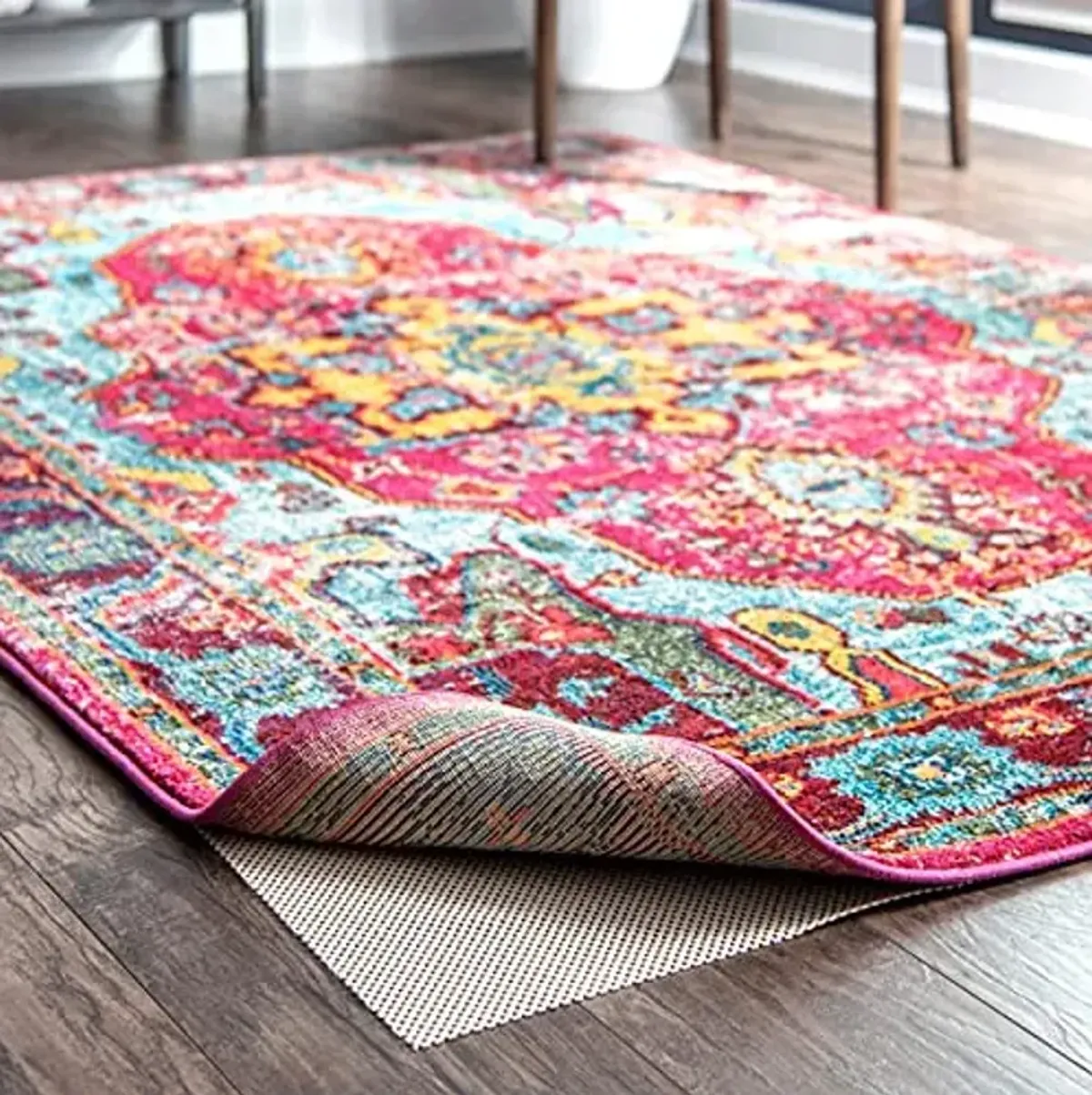 nuLOOM 9' x 12' Non-Slip Gripper Rug Pad, Cushioned for Comfort & Floor Protection, Skid Resistant Pads for Hard Floors Under Carpet Mat Cushion, Customizable Protection