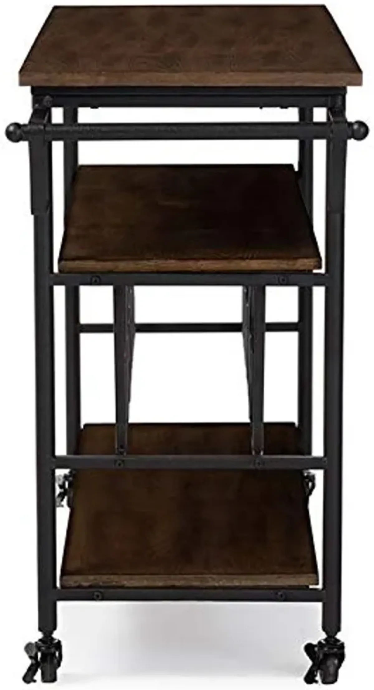 Baxton Studio YLX-9044 Serving-carts, 47.8 x 17.5 x 32, Black