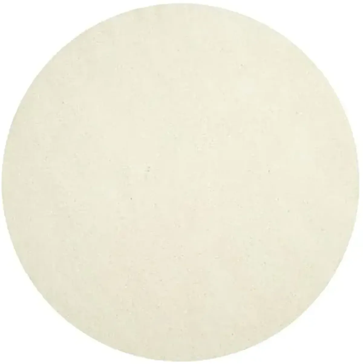 SAFAVIEH Laguna Shag Collection Area Rug - 6'7" Round, Ivory, Solid Design, Non-Shedding & Easy Care, 2-inch Thick Ideal for High Traffic Areas in Living Room, Bedroom (SGL303A)