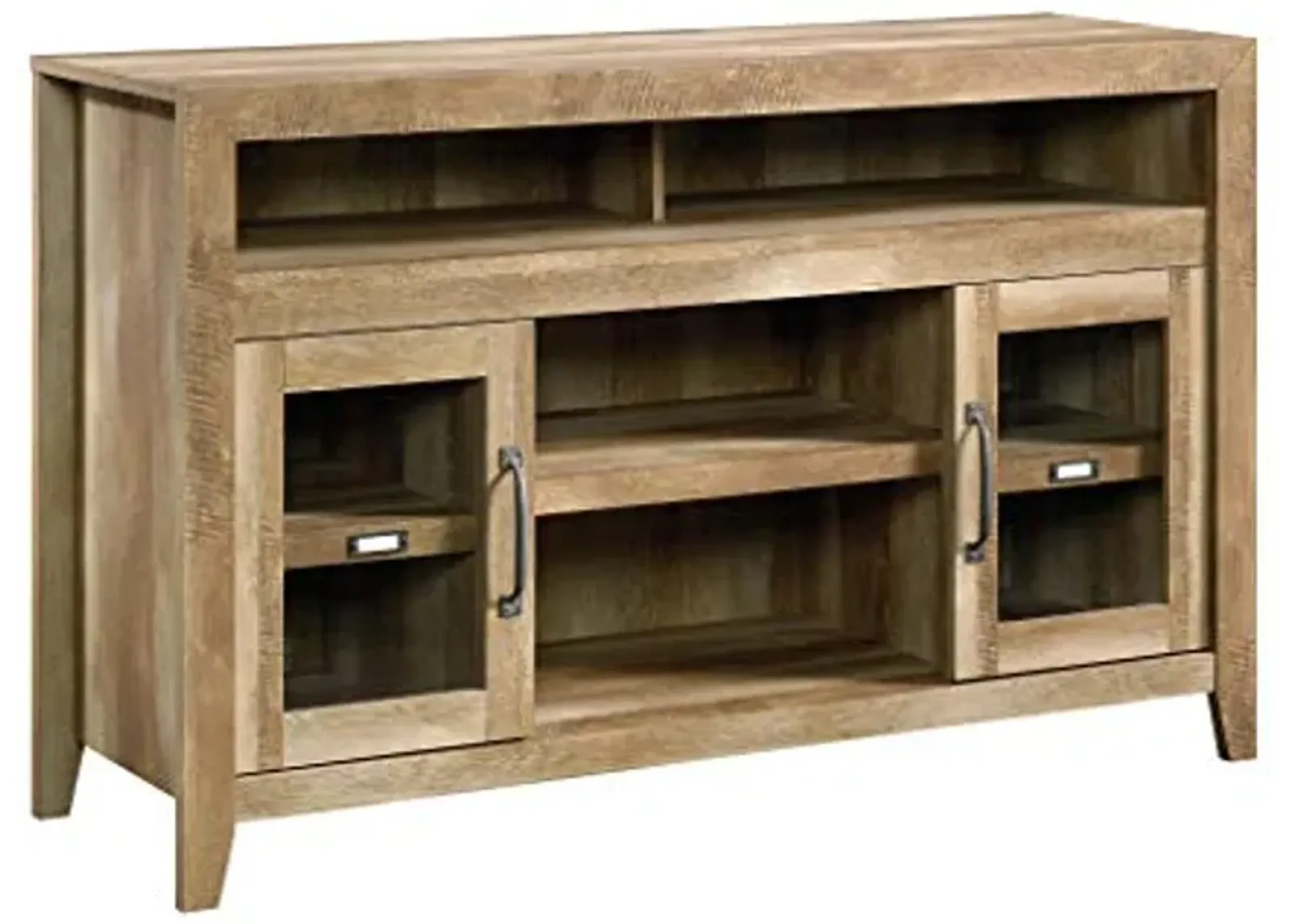 Sauder Dakota Pass Entertainment/Fireplace Credenza, For TV's up to 60", Craftsman Oak finish