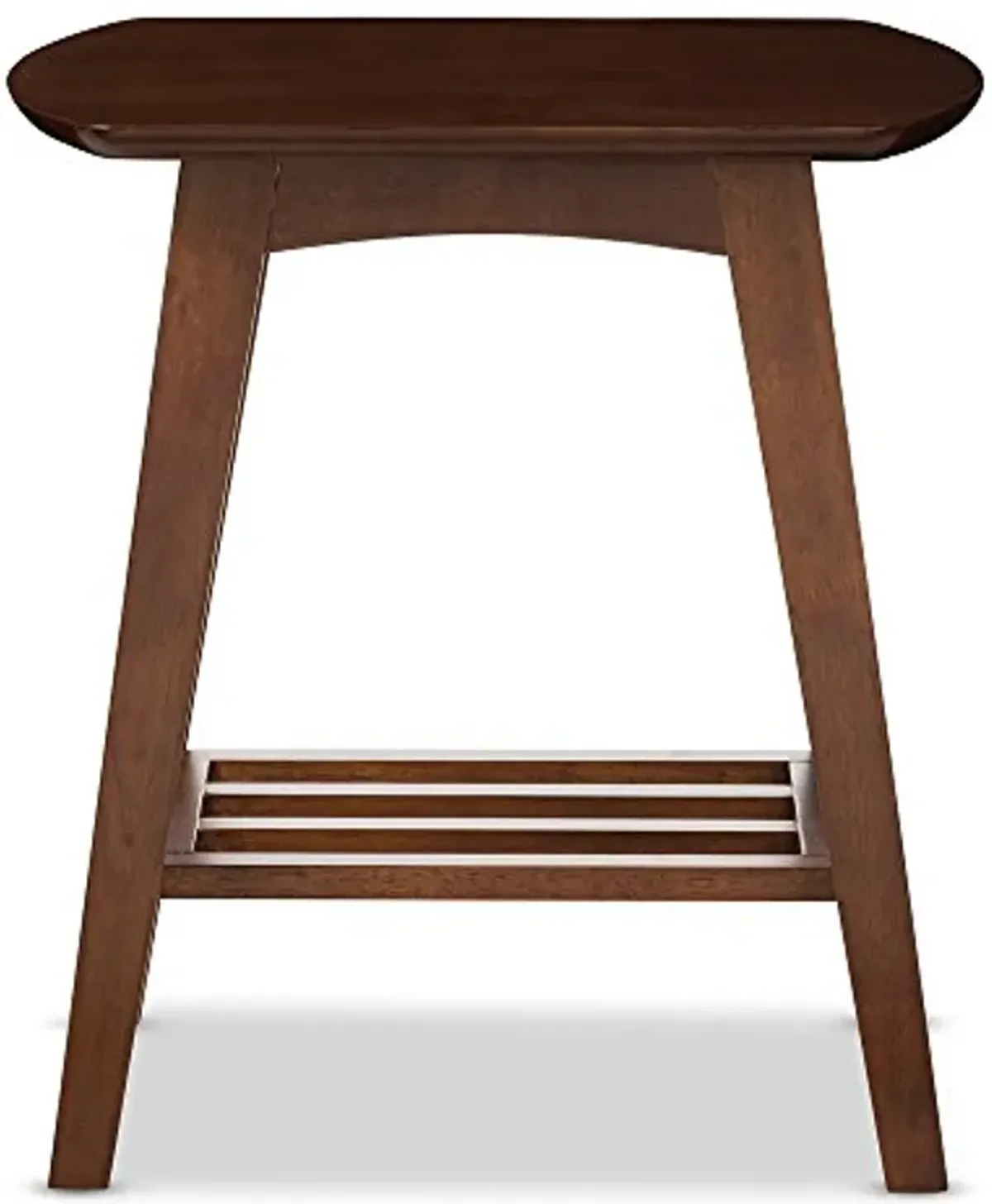 Baxton Studio Sacramento Mid-Century Modern Scandinavian Style End Table, Dark Walnut