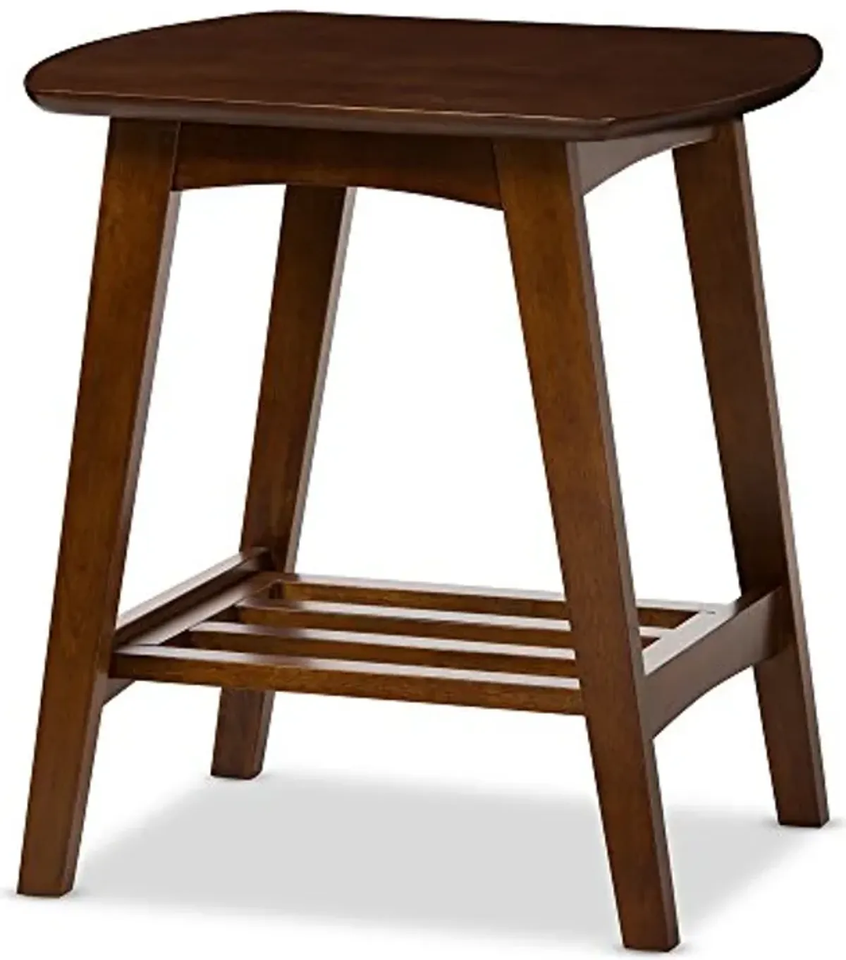 Baxton Studio Sacramento Mid-Century Modern Scandinavian Style End Table, Dark Walnut