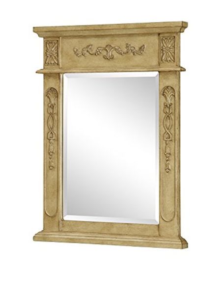Elegant Lighting VM-1003 28" Vanity Mirror, Antique Beige Finish