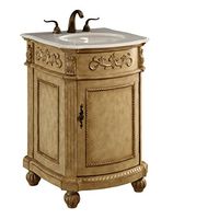 Elegant Lighting VF-1003 36" 1 Door Vanity Cabinet, Antique Beige Finish