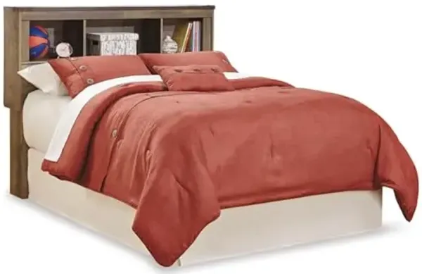 Signature Design by Ashley Trinell Rustic Storage Bookcase Headboard, Full, Warm Brown