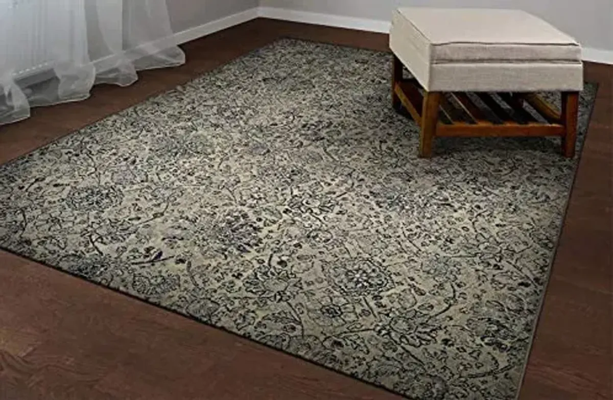 Couristan Easton Winslet Machine Made Area Rug 2' x 3'7" Beige/Black