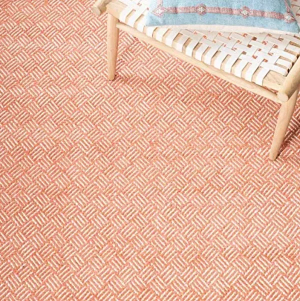 SAFAVIEH Boston Collection 3' x 5' Orange BOS680C Handmade Flatweave Cotton Area Rug