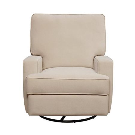 Baby Relax Rylan Swivel Glider Recliner Chair, Modern Furniture, Beige