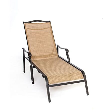Hanover Monaco Chaise Lounge Chair, 1 Piece, Tan