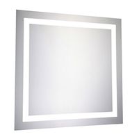 Elegant Lighting LED Electric Vanity Mirror Square W28 H28 Dimmable 5000K