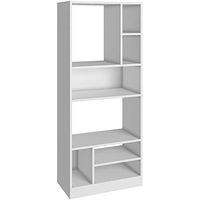 Manhattan Comfort Valenca 3.0 Collection Modern Decorative Free Standing 8 Shelf Bookcase with Open Shelf Design, White